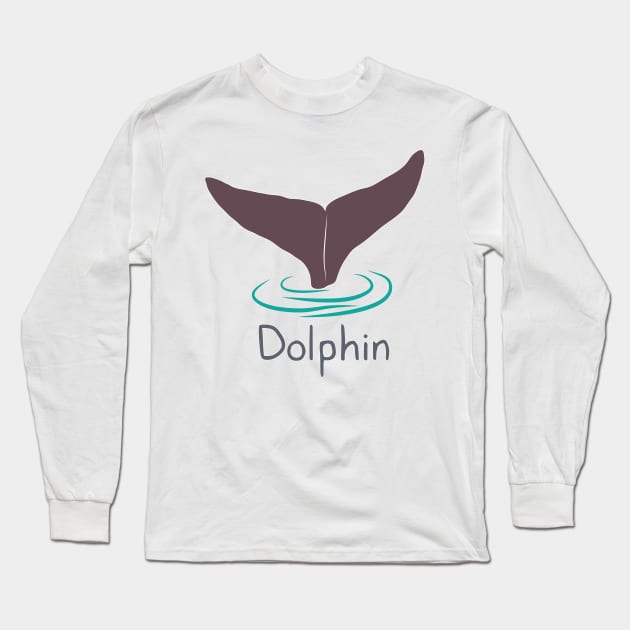 Dolphin Long Sleeve T-Shirt by dddesign